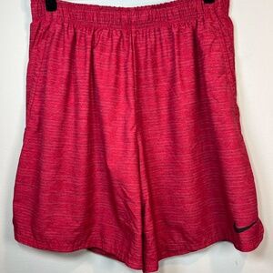 Nike Men's Dri-Fit 9" Woven Training Shorts Red Striped Unlined Pockets Size XXL